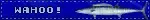 blinkie of text saying wahoo! with a fish to the right